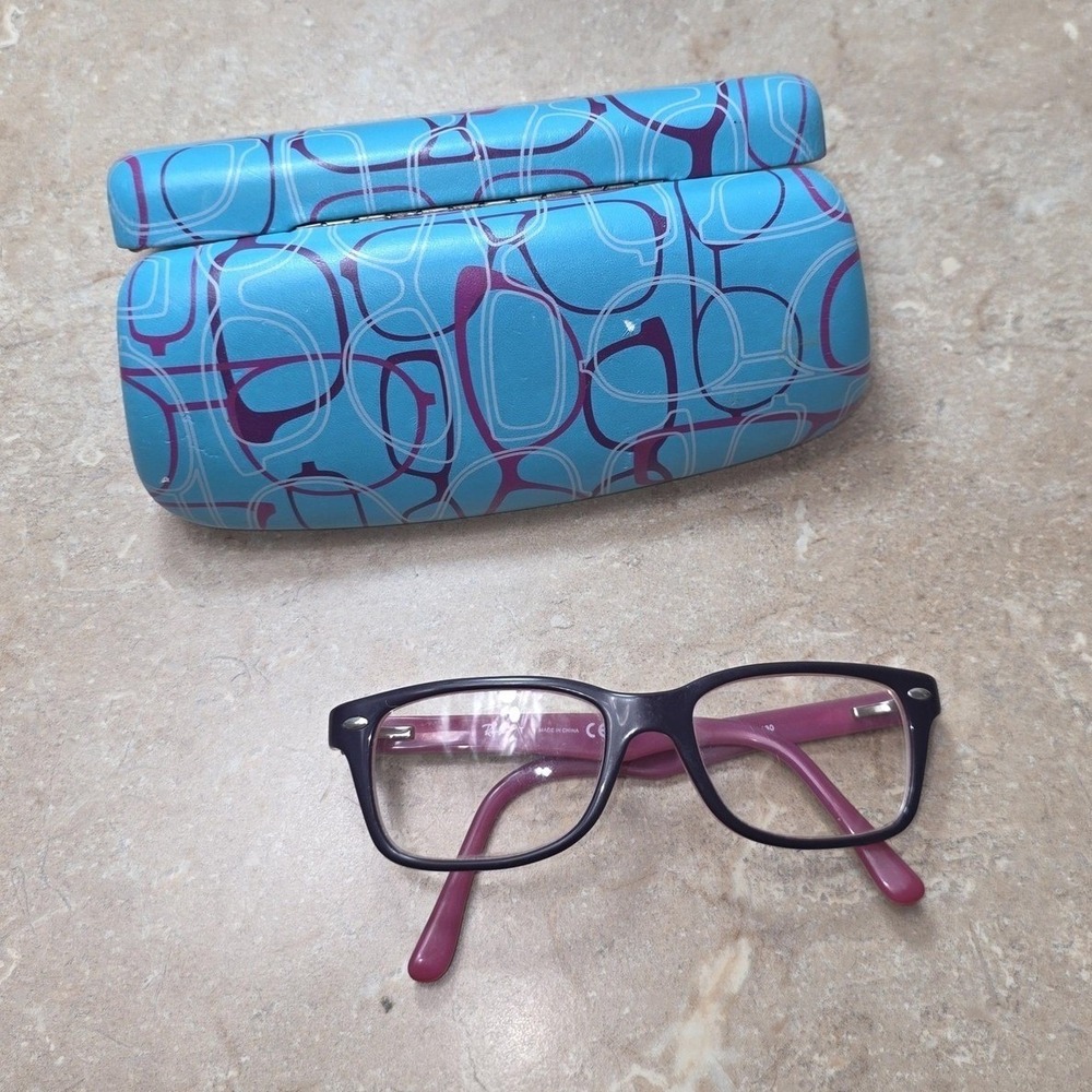 Ray-Ban RB 1531 3702 Eyeglasses Frames Purple 48mm Rectangle Glasses W/ Case 130